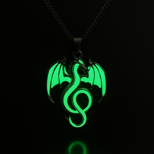 Nightglyphs Luminescent Dragon Crest Necklace