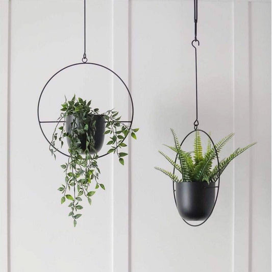 Metal Hanging Planter for Indoor Plants
