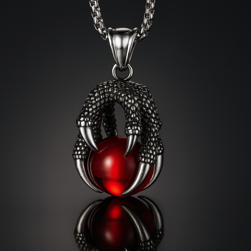 Dragon Claw Amulet Stainless Steel Necklace