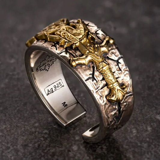 Dragonslayer 925 Sterling Silver Adjustable Ring
