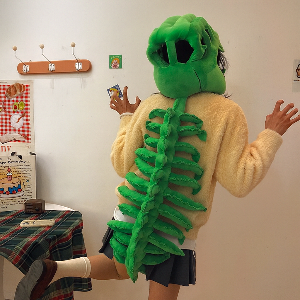 Plush Dinosaur Hooded Wearable Costume