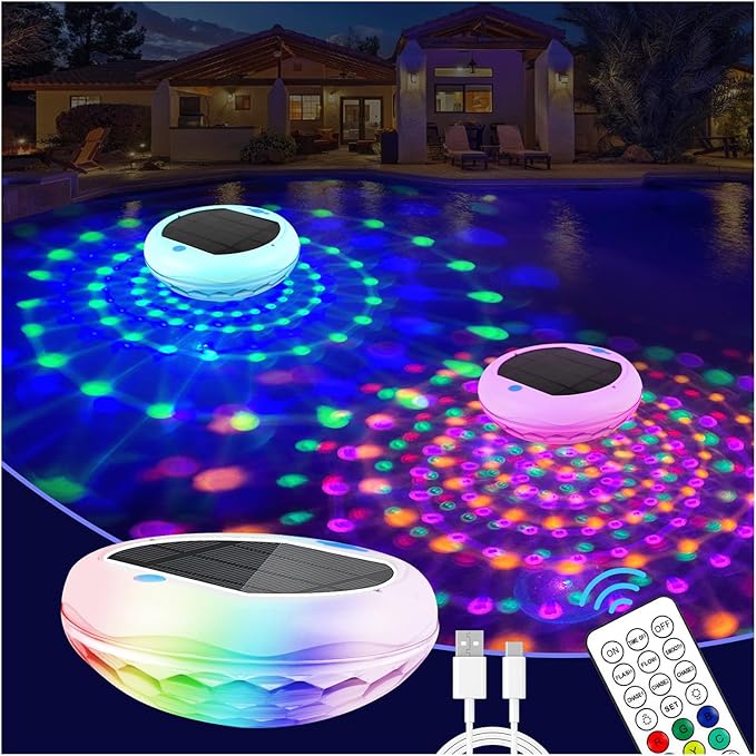 Floating Solar Pool Light