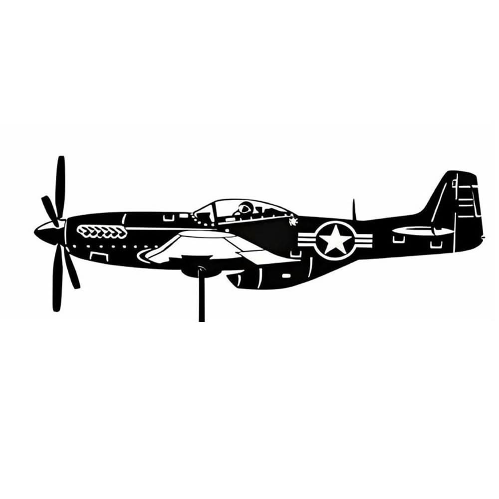 Aircraft Airplane Silhouette Stainless Steel Weathervane