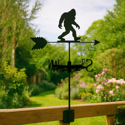 Bigfoot Walking Silhouette Stainless Steel Weathervane