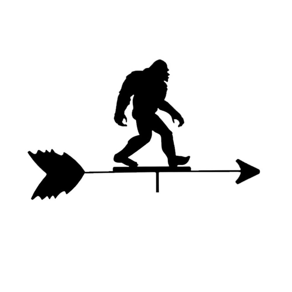 Bigfoot Walking Silhouette Stainless Steel Weathervane