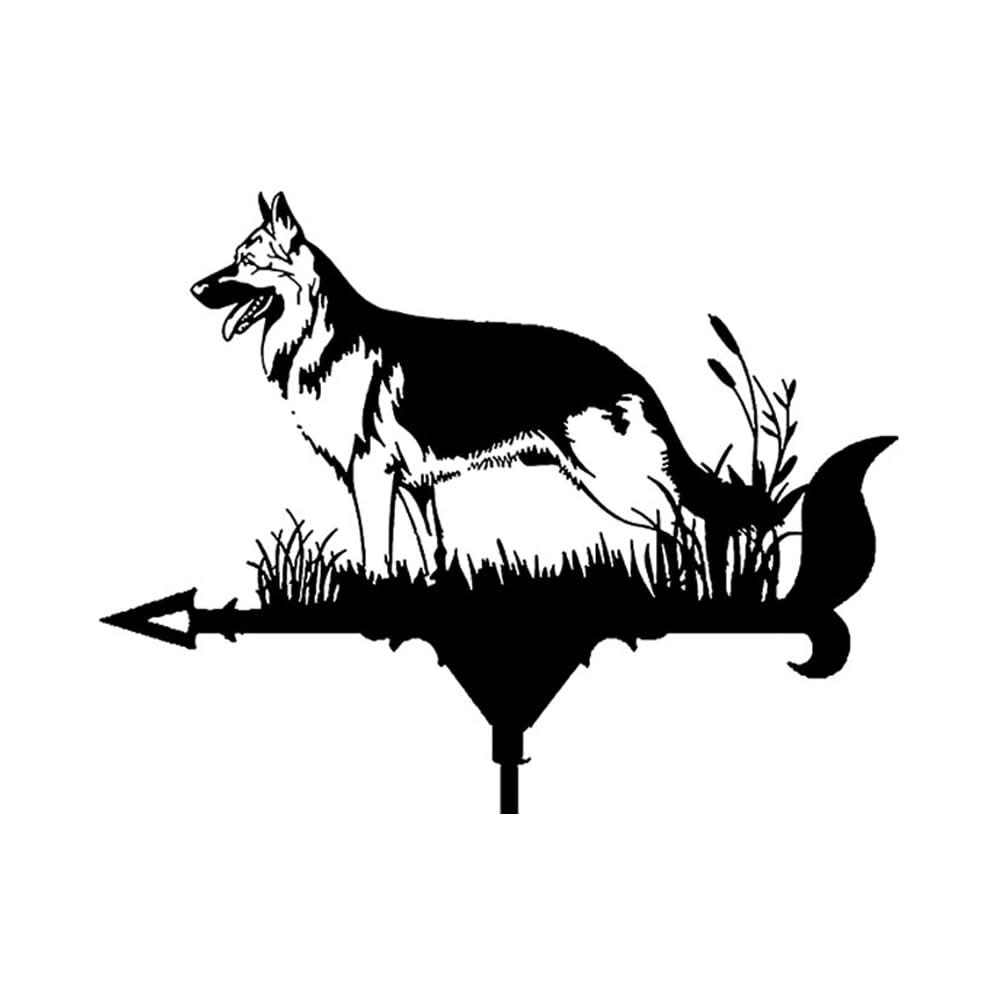 German Shepherd Dog Stainless Steel Weathervane