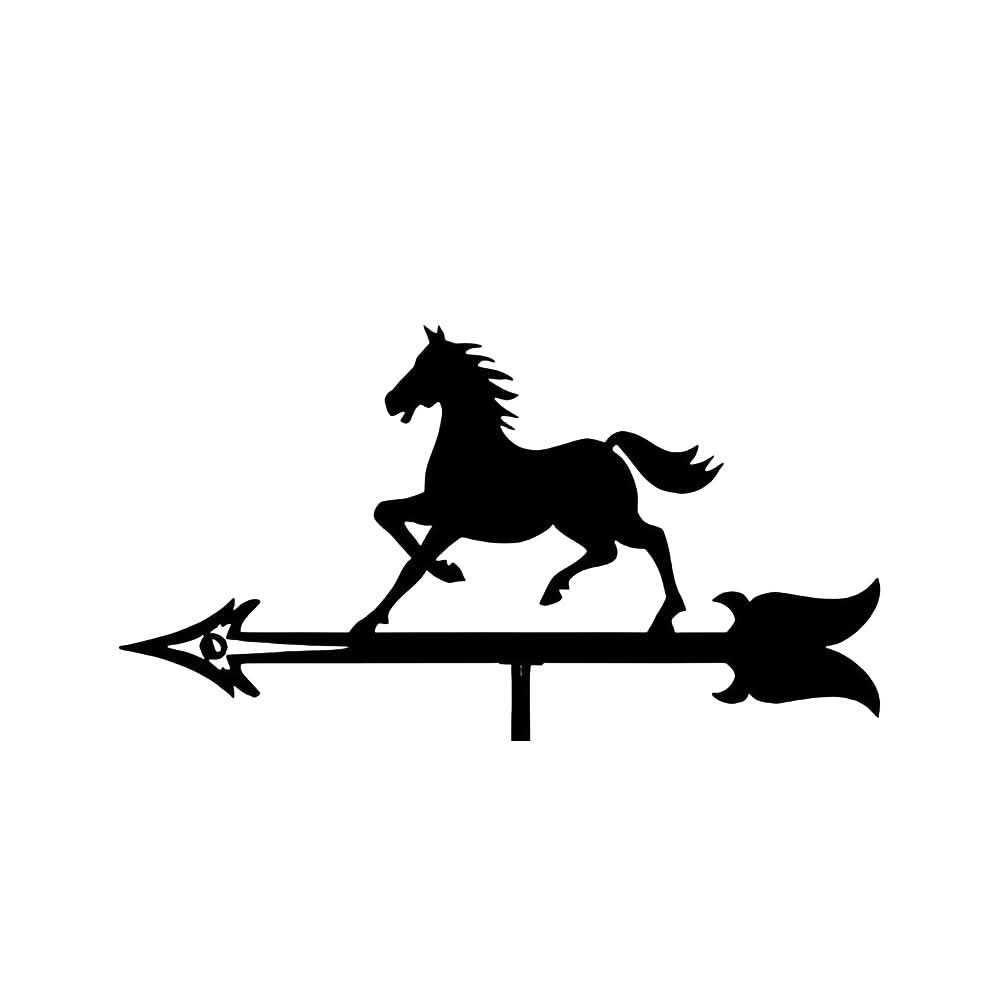 Galloping Horse Silhouette Stainless Steel Weathervane