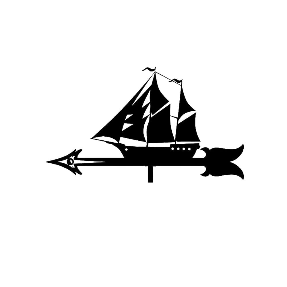 Sailboat Ocean Silhouette Stainless Steel Weathervane