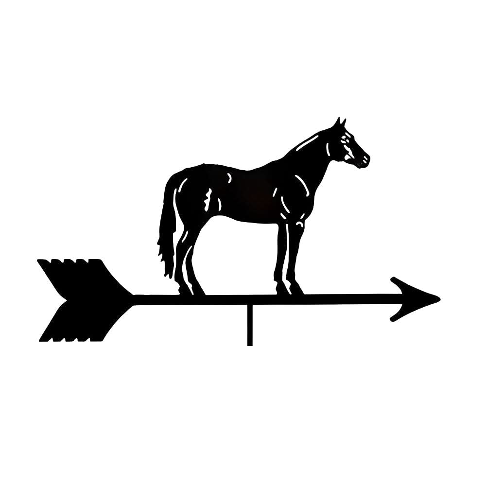 Horse Farm Silhouette Stainless Steel Weathervane