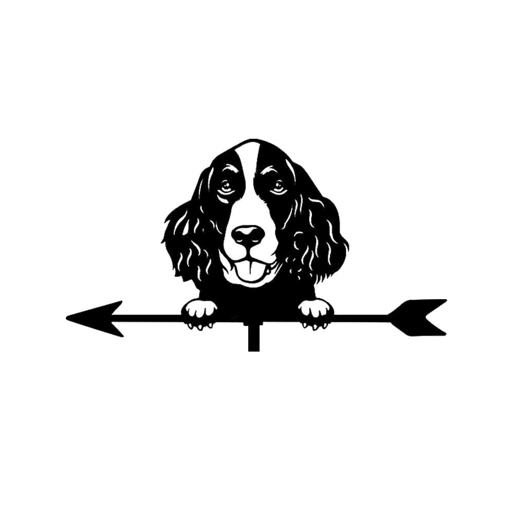 English Springer Spaniel Dog Silhouette Stainless Steel Weathervane