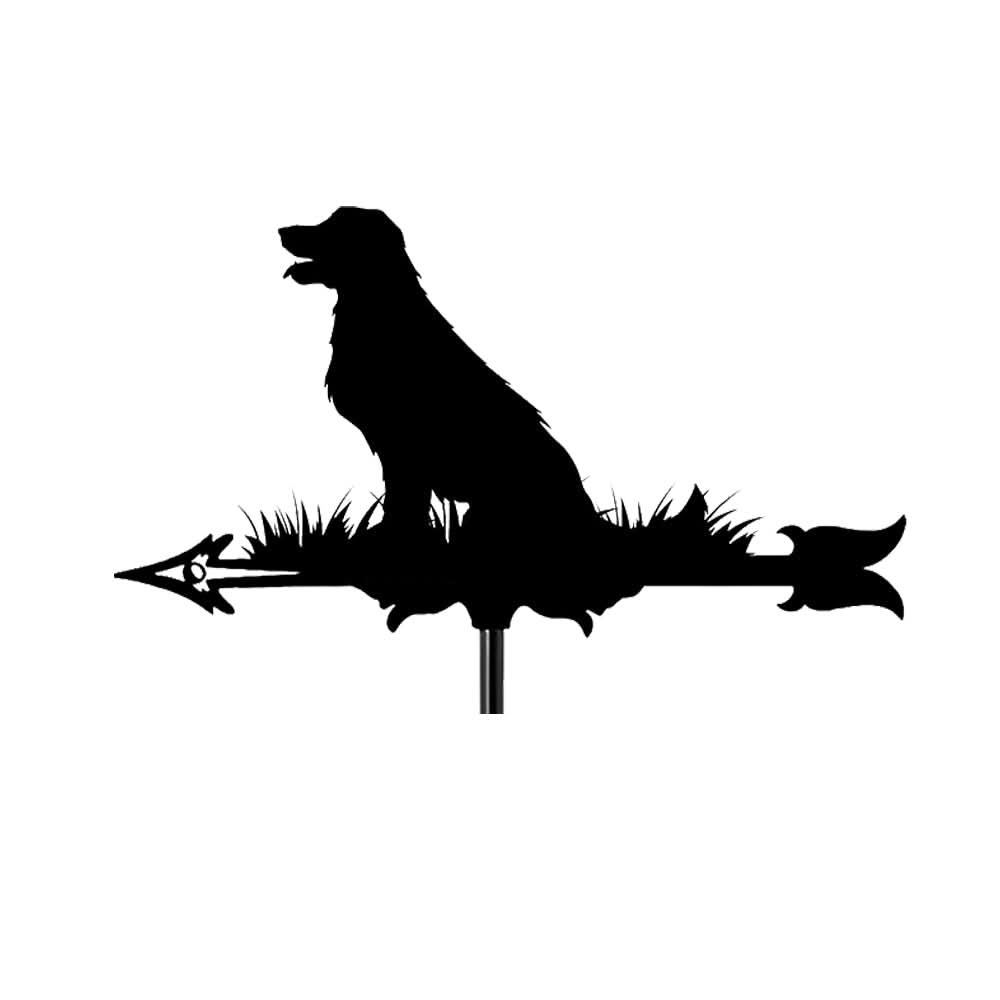 Golden Retriever Dog Silhouette Stainless Steel Weathervane