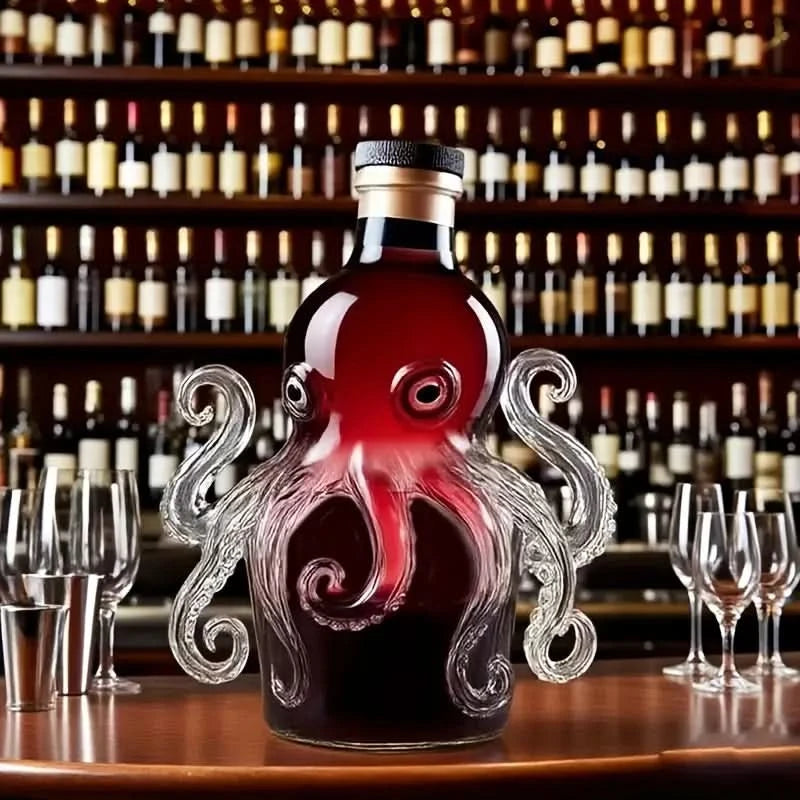 Octopus-Shaped Glass Wine Decanter