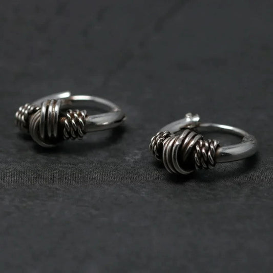 Oseberg Knot Stud Earrings 925 Sterling Silver