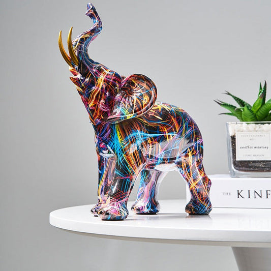 ArtZ® Elephant Nordic Painted Statue Sculptures