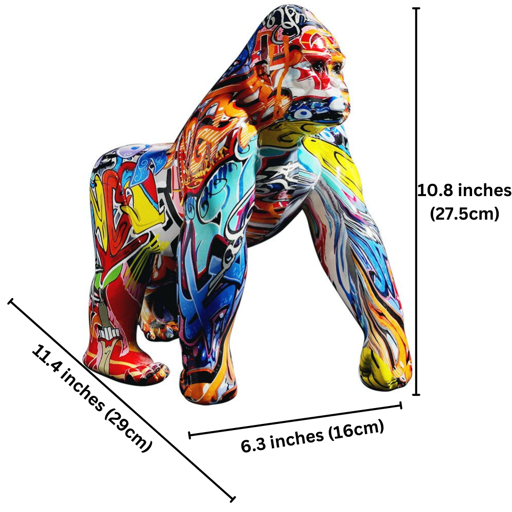 ArtZ® Gorilla Nordic Painted Statue Sculptures