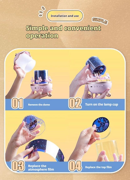 Rotating Star Projection Night Lamp