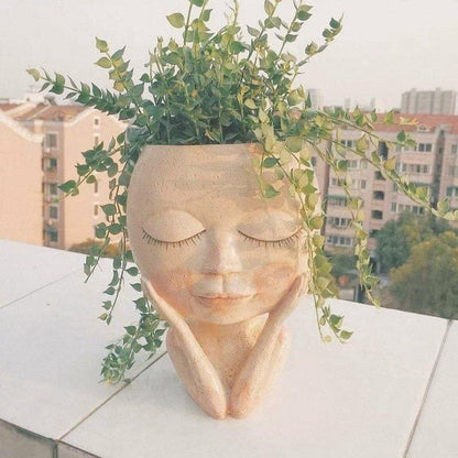Face Resin Planter