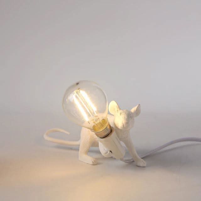 The Mice Lamp White Crouching | Lily & Eden