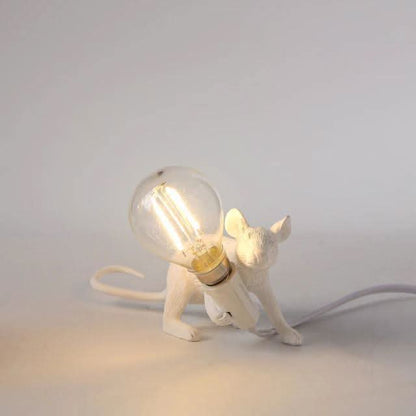 The Mice Lamp White Crouching | Lily & Eden
