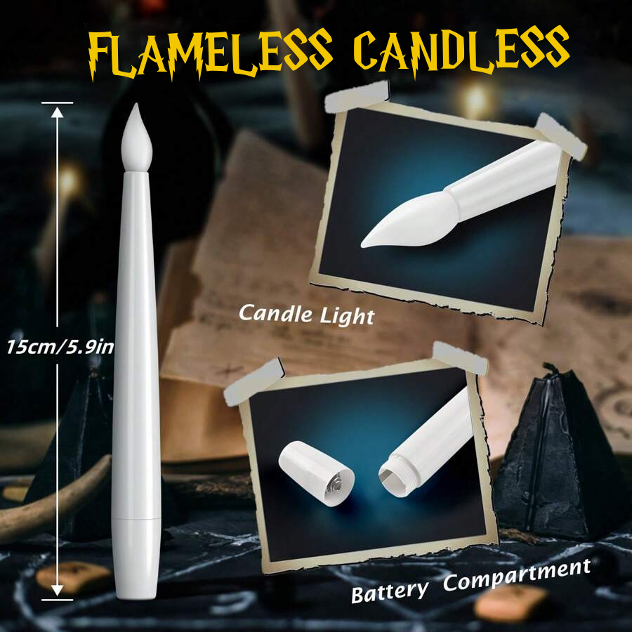 Floating LED Candle Lighting Set with Wand