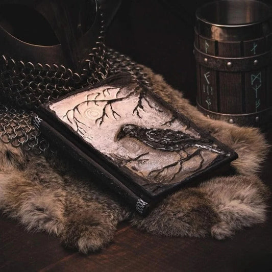 3D Raven Journal Book - Hand Painted