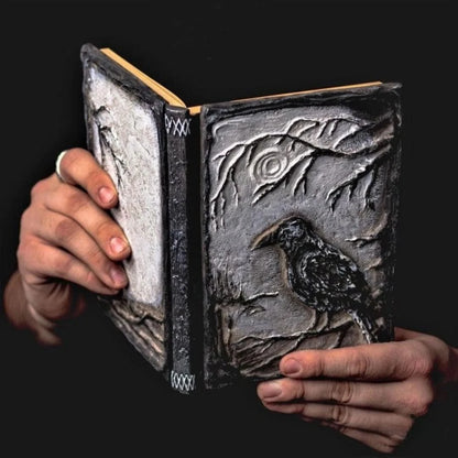 3D Raven Journal Book - Hand Painted