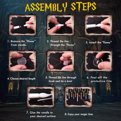 Floating LED Candle Lighting Set with Wand