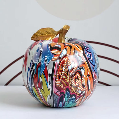 ArtZ® Graffiti Painted Apple Sculpture Graffiti Painted Apple Sculpture
