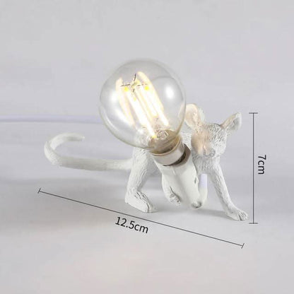 Mouse Figurine Accent Table Lamp