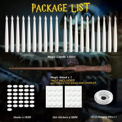 Floating LED Candle Lighting Set with Wand