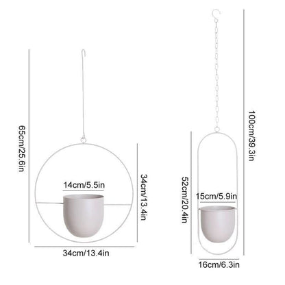Metal Hanging Planter for Indoor Plants