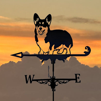 Corgi Dog Silhouette Stainless Steel Weathervane