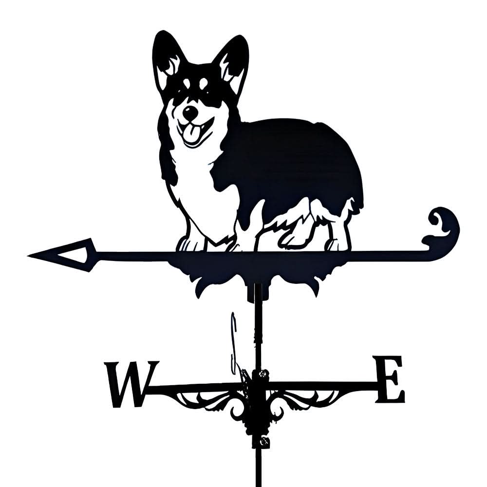 Corgi Dog Silhouette Stainless Steel Weathervane
