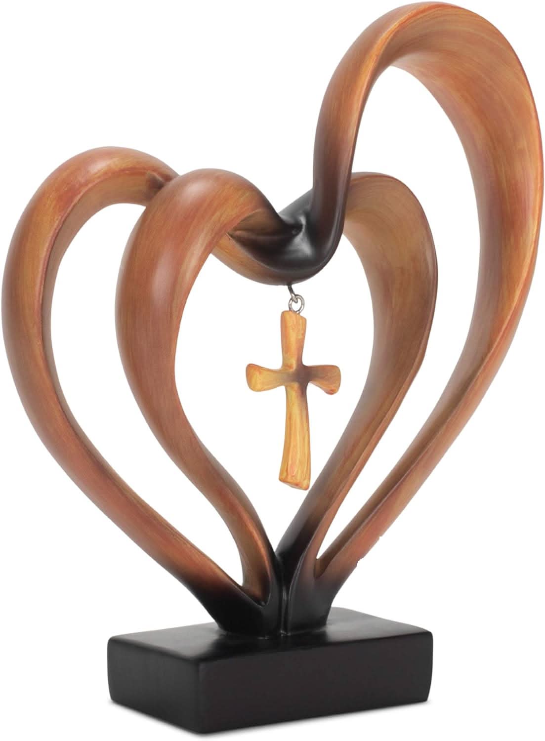 Entwined Heart and Cross Tabletop Accent