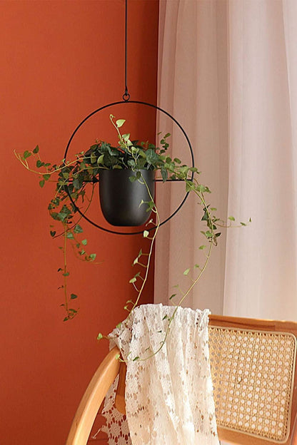 Metal Hanging Planter for Indoor Plants