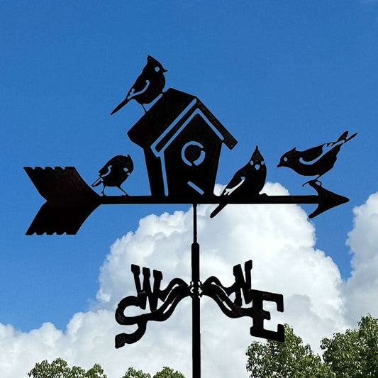 Birdhouse Stainless Steel Weathervane