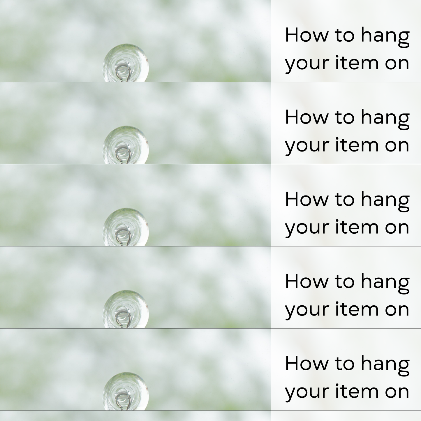 Step-by-step hanging guide next to blue jay stained glass suncatcher with suction cup on a window: clean window and suction cup, press a cup to the surface.