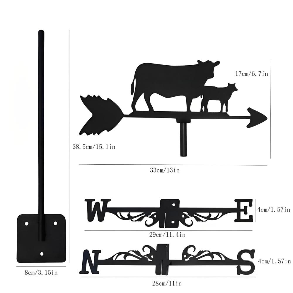Calf Farm Animal Stainless Steel Weathervane
