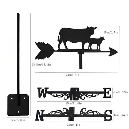 Calf Farm Animal Stainless Steel Weathervane