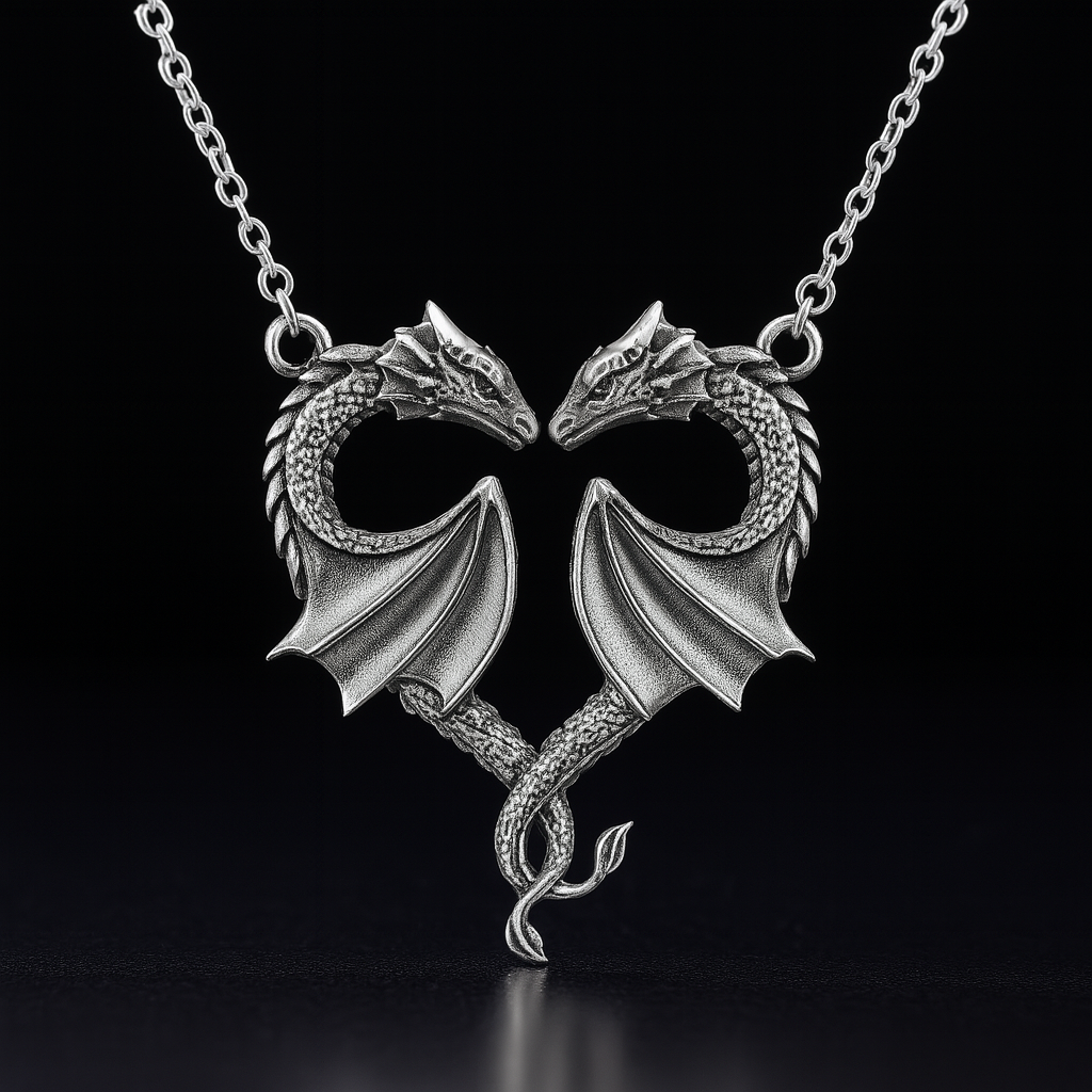 Twilight Vow Stainless Steel Women’s Dragon Necklace