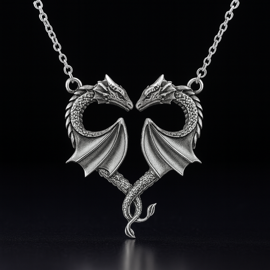 Twilight Vow Stainless Steel Women’s Dragon Necklace