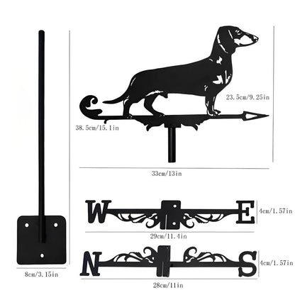 Dachshund Dog Stainless Steel Weathervane