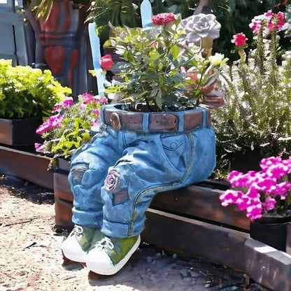 Denim Style Garden Planter