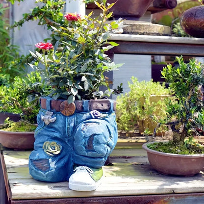 Denim Style Garden Planter