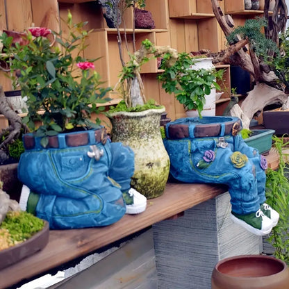 Denim Style Garden Planter