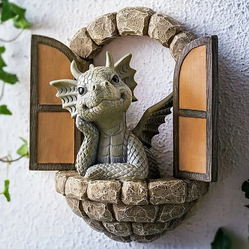 Enchanted Dragon Outdoor Garden Ornament