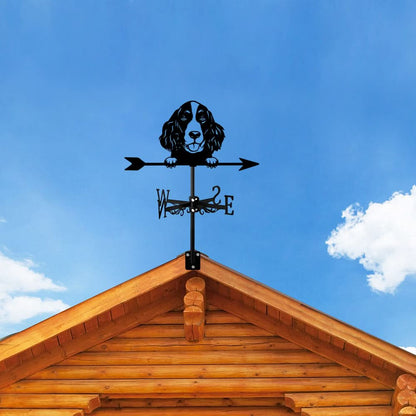 English Springer Spaniel Dog Silhouette Stainless Steel Weathervane