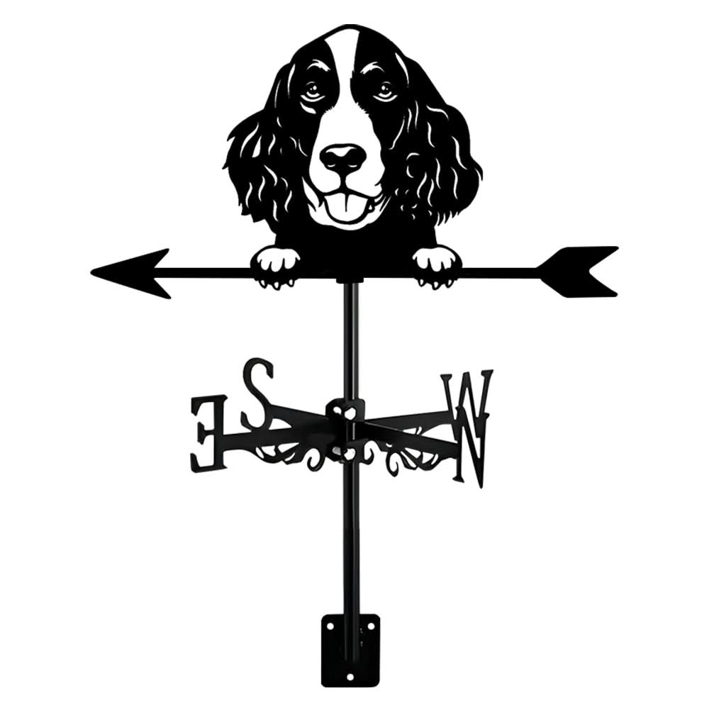 English Springer Spaniel Dog Silhouette Stainless Steel Weathervane