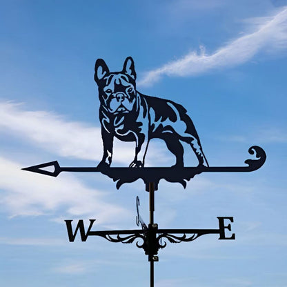 French Bulldog Silhouette Stainless Steel Weathervane