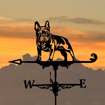 French Bulldog Silhouette Stainless Steel Weathervane